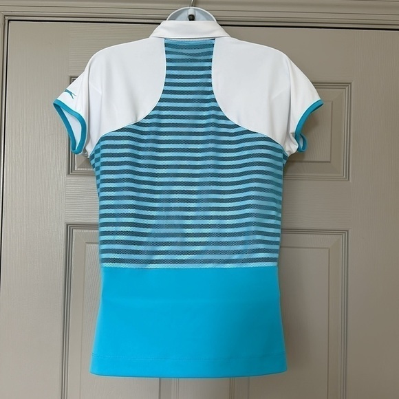 Slazenger Turquoise Short Sleeve Golf 1/4 Zip Polo - Picture 2 of 6